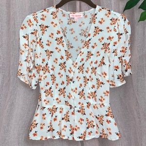 Small Floral peplum top